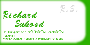 richard sukosd business card